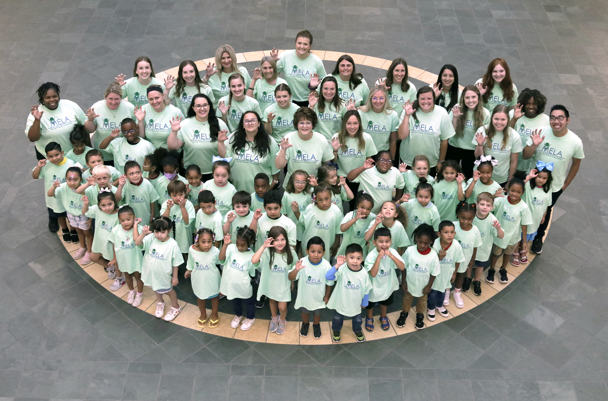 Group photo of students at Baylor Math for Early Learners Academy