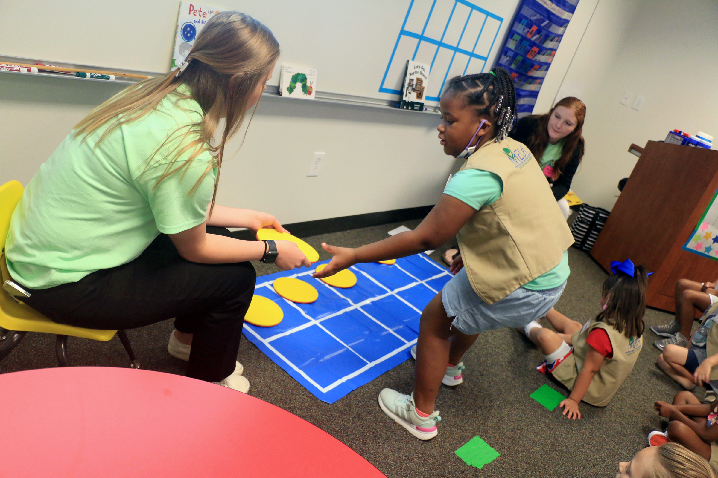 Student learning math at Baylor Math for Early Learners Academy