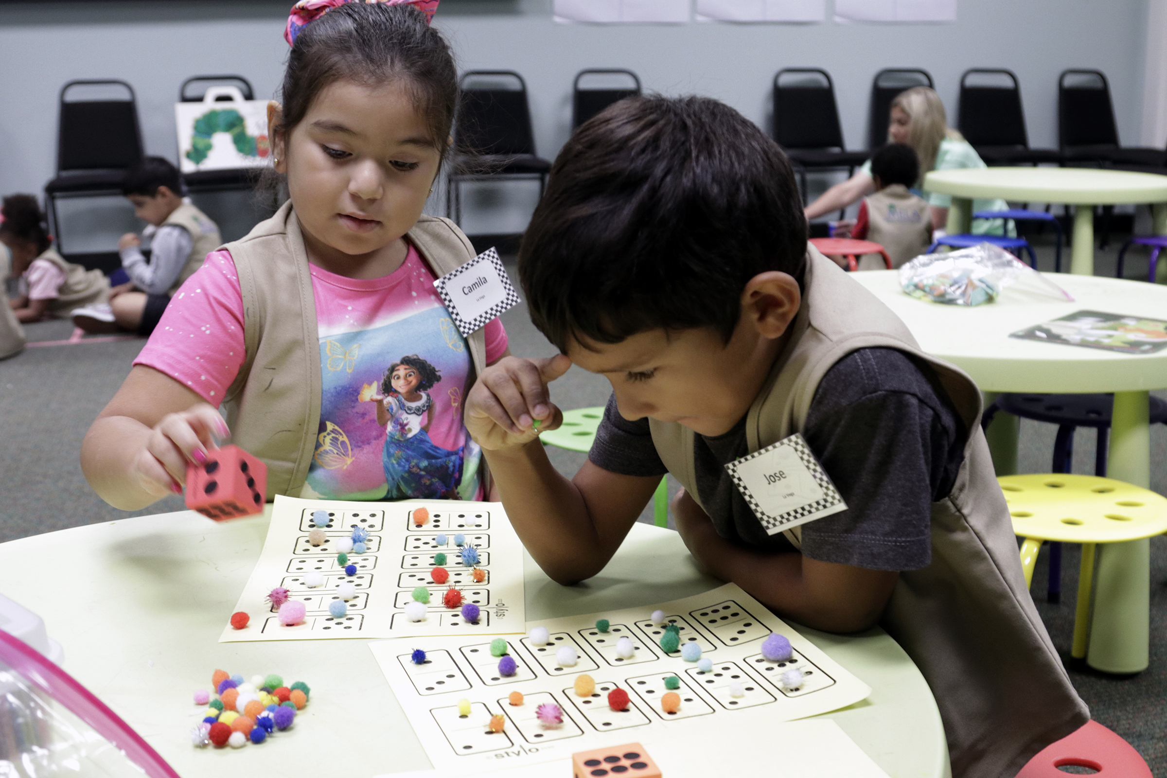 Students learning math at Baylor Math for Early Learners Academy
