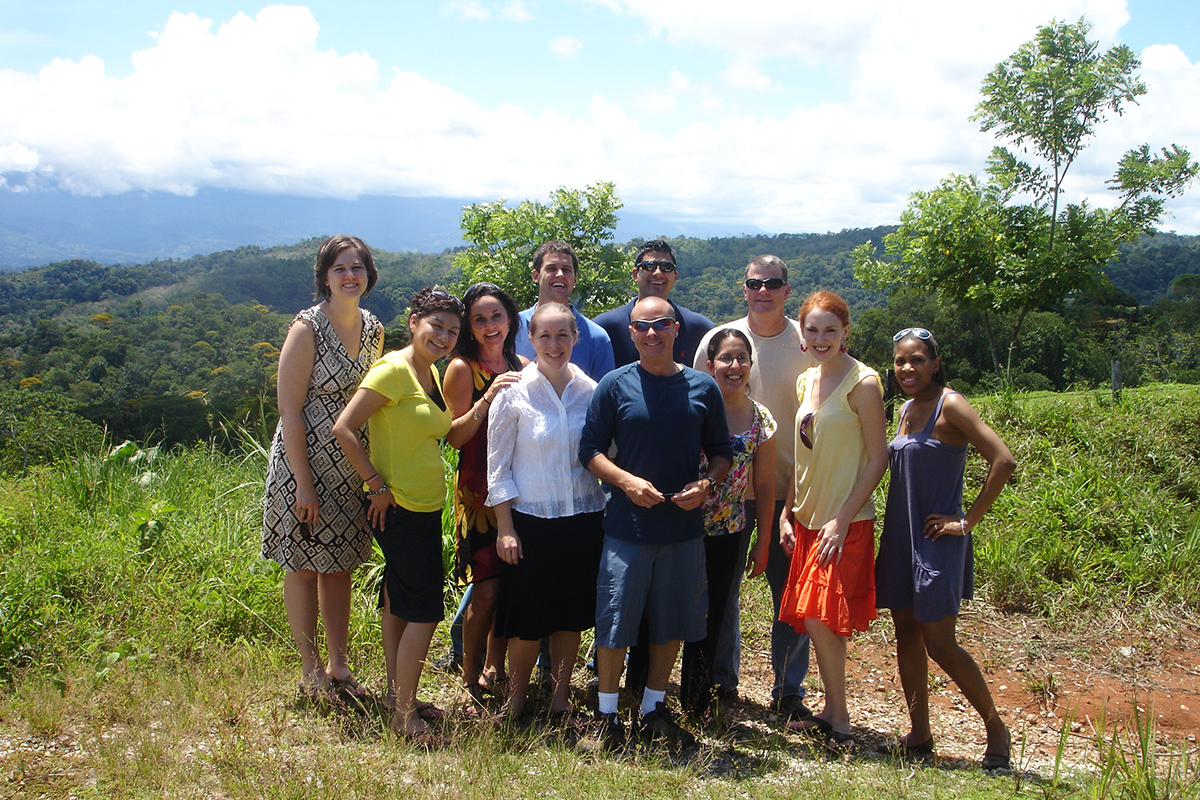 Students and faculty in scenic Costa Rica