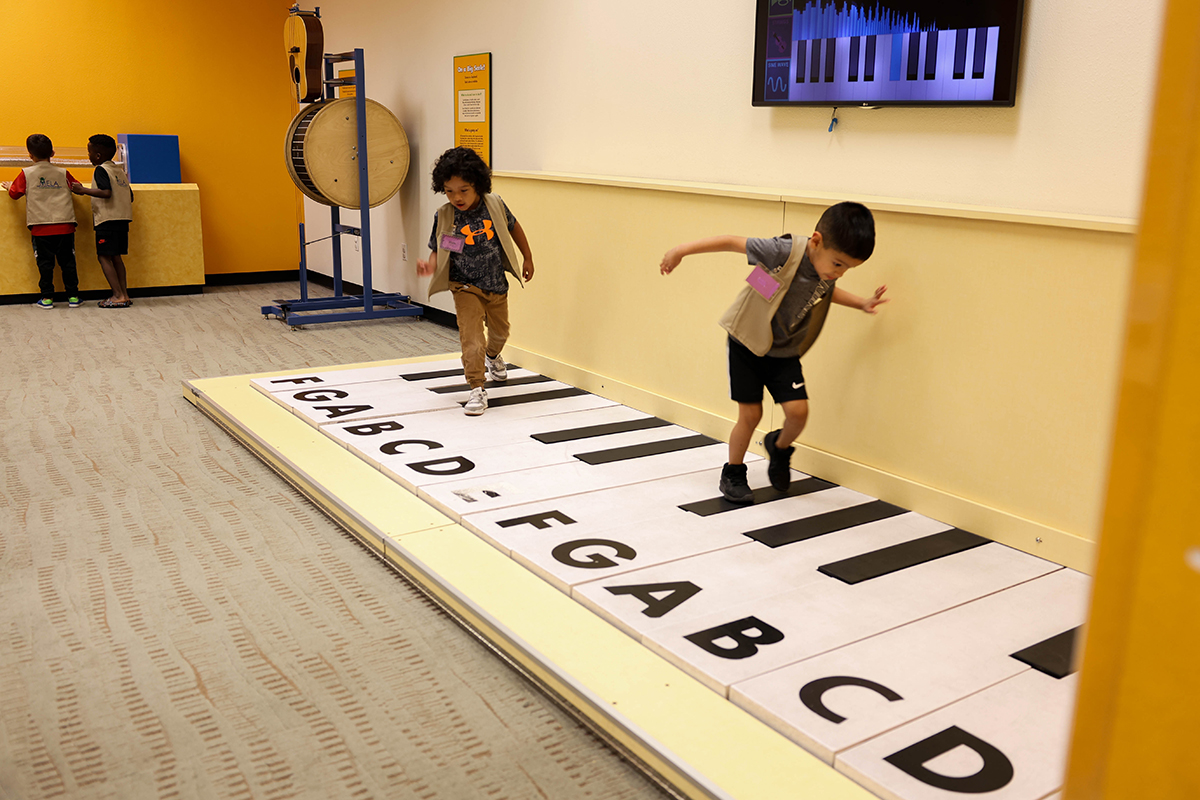 MELA students playing in Mayborn Museum