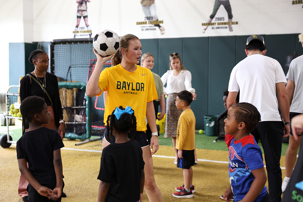MELA students with Baylor athletes