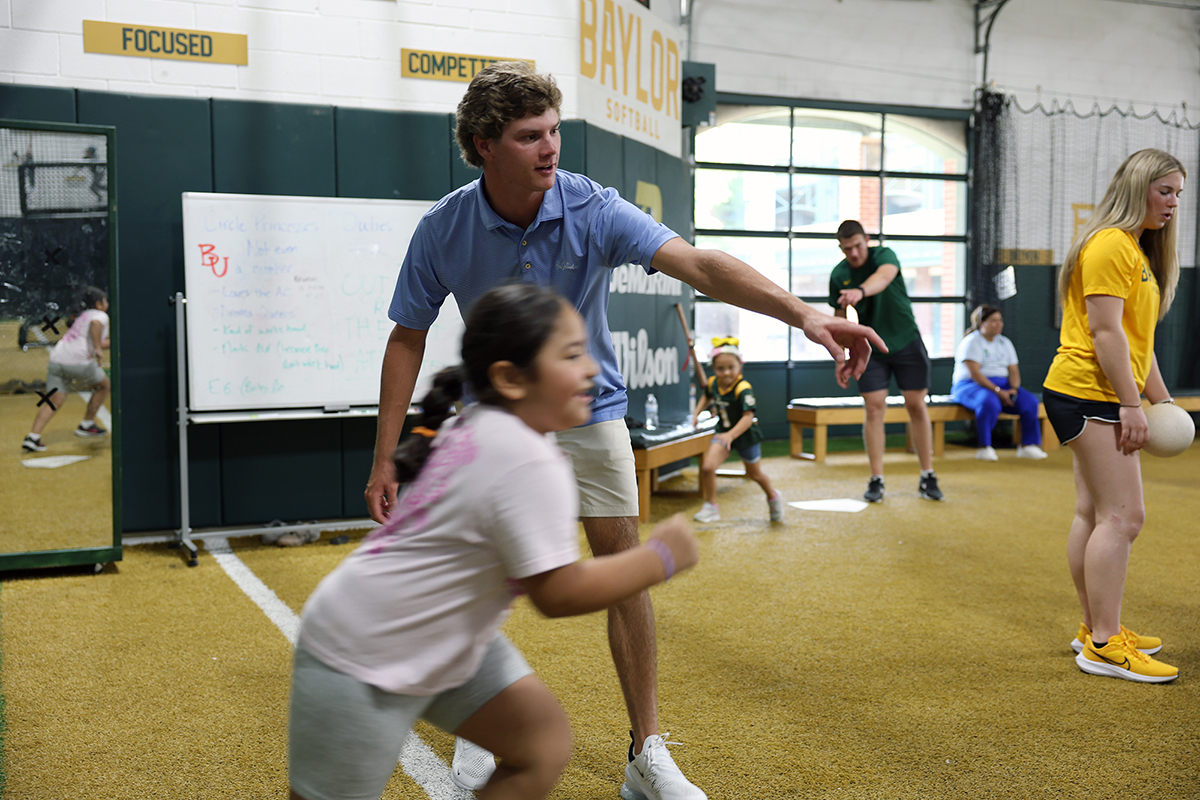 MELA students with Baylor athletes