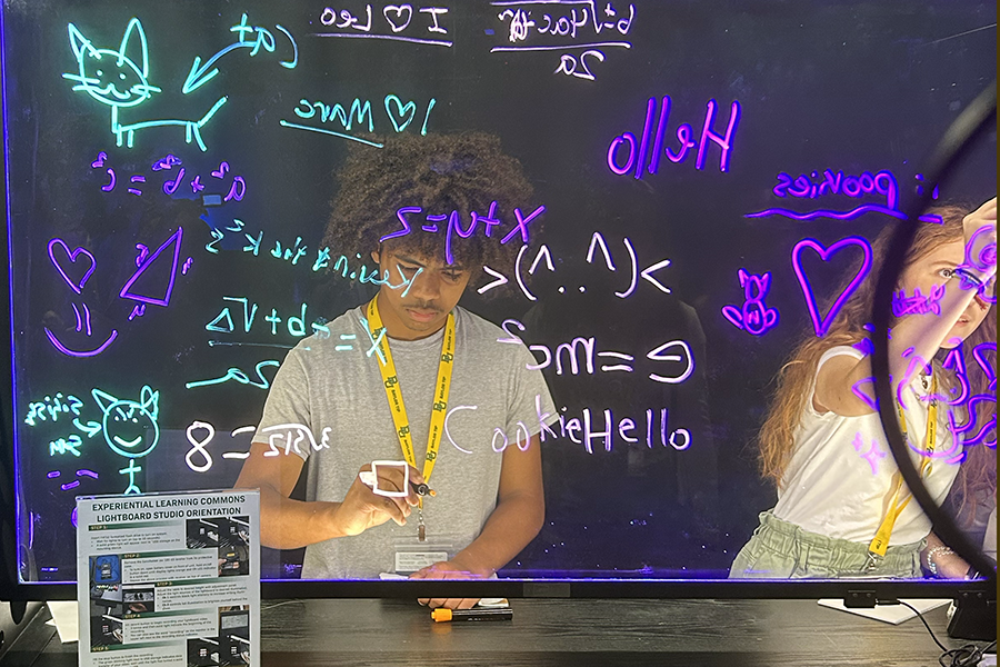 Students in the TIP residential camp studied multi-media production and worked in Baylor labs.